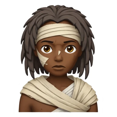 mummy disheveled hair  sticker