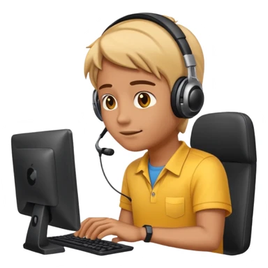 create a realistic emoji showing logistic person monitored something sticker
