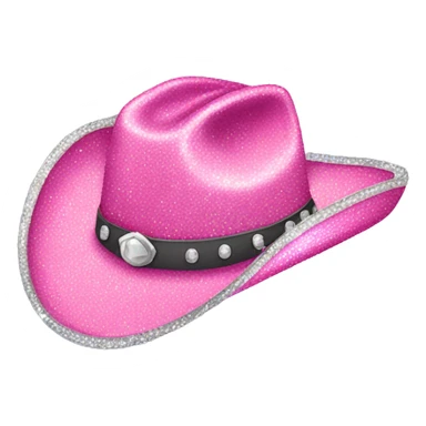 Pink sparkly cowboy hat sticker