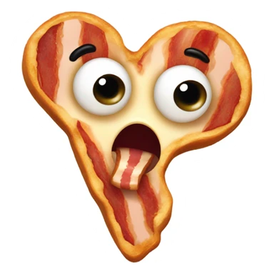 Bacon Drooling with heart eyes  sticker