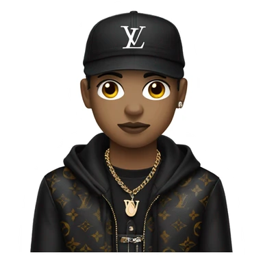 Goth boy with louis vuitton cap  sticker