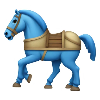 blue Trojan horse sticker