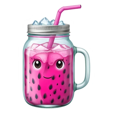 Dragon fruit drink in a mason jar  sticker