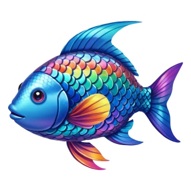 rainbow fish sticker