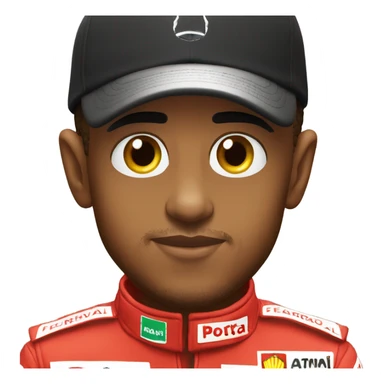 Lewis Hamilton in ferrari sticker