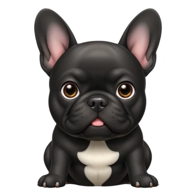black frenchie sticker
