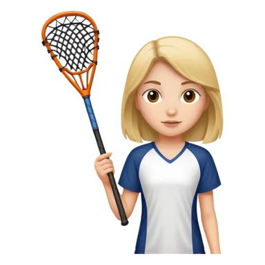 girl holding lacrosse stick  sticker