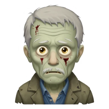 parisian zombie old man sticker