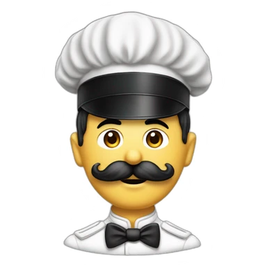 Homme blanc cheveux noirs plaqué sur le côté moustache de Charlie Chaplin en uniformes de chef de guerre sticker