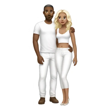 White outfit lovely couple sticker