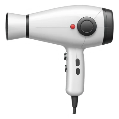 Blowdryer outline white sticker