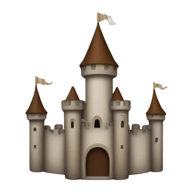 White and brown Castle sticker