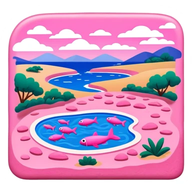 Matisse slop style pink SPAM art landscape sticker