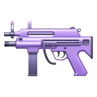 Pastel purple machine gun sticker