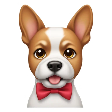 Dog wearing a bow tie  sticker