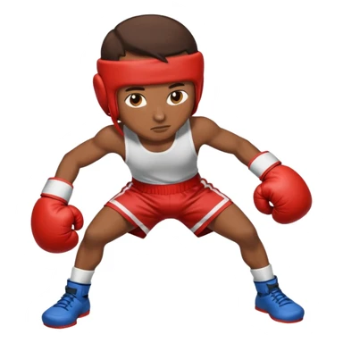 athlete in boxing gloves sticker