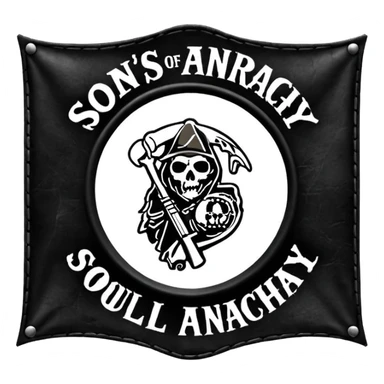 Sons of anarchy logo but to have a banner on top saying SOULS OF ANARCHY sticker