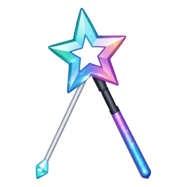 glitter magic wand sticker