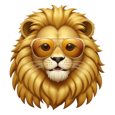 lion with sunglasses, cool pose sticker