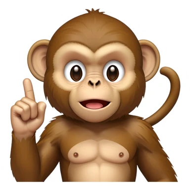 monkey raising middle finger  sticker