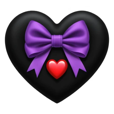 heart with a velvet bow, goth sticker