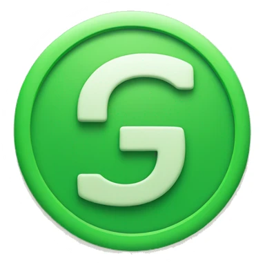 Green circle with the letter g in the middle sticker