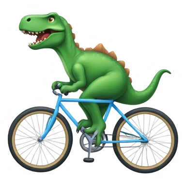 dinosaurio en bicicleta  sticker