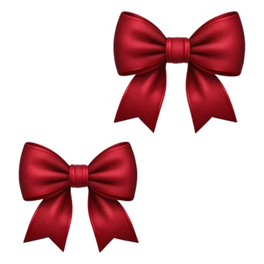Dark red velvet aesthetic bow sticker