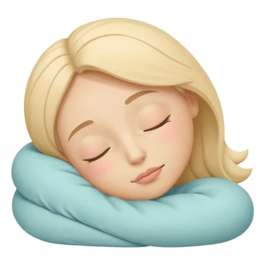 minimal flat emoji of a relaxed sleepy face,
closed eyes with soft curve,
peaceful expression,
gentle warm pastel colors,
calm wellness aesthetic,
no cartoon sleep symbols,
transparent background,
vector style
 sticker
