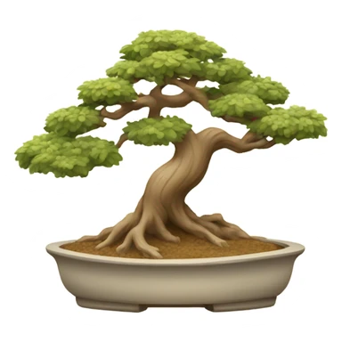 Beige bonsai tree  sticker
