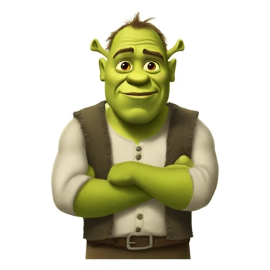 Shrek with long nails sticker