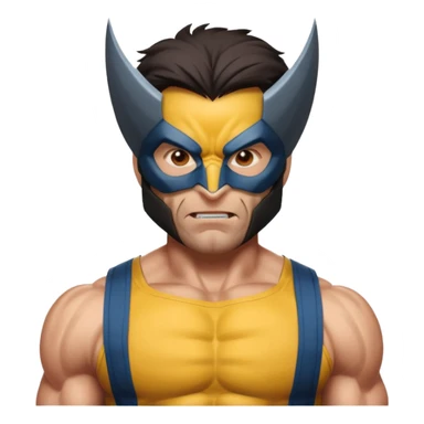 Wolverine with mask sticker