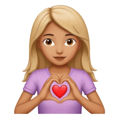 Chica haciendo corazon con las manos  sticker