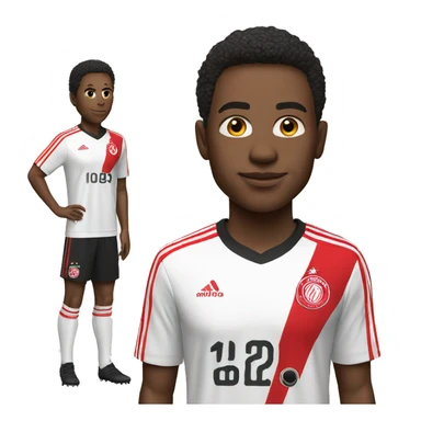 Soccer player in ajax shirt and short sticker