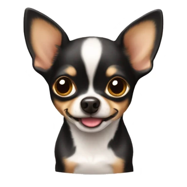 Perro chihuahua color café con orejas caídas  sticker