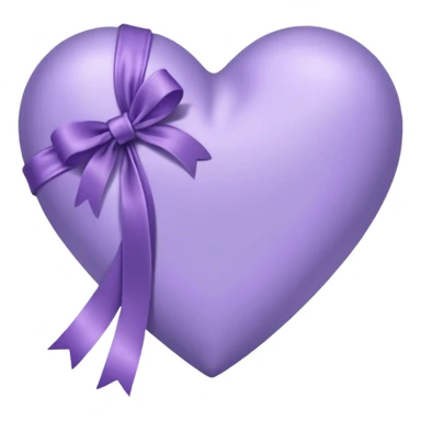 lavender heart with a ribbon sticker