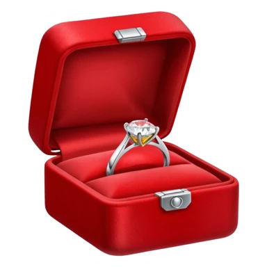 diamond ring in a red box sticker