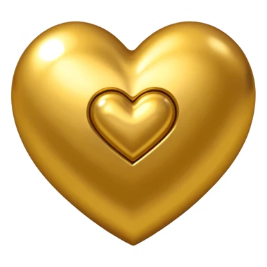 A golden heart with a dollars pattern around it sticker