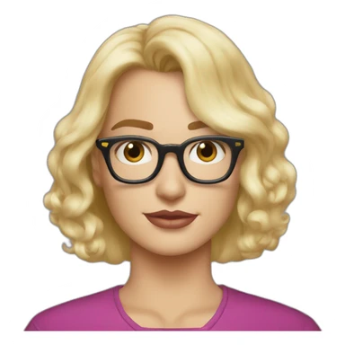 Henry Cavill kissing blond woman wearing glasses, with very short hair sticker