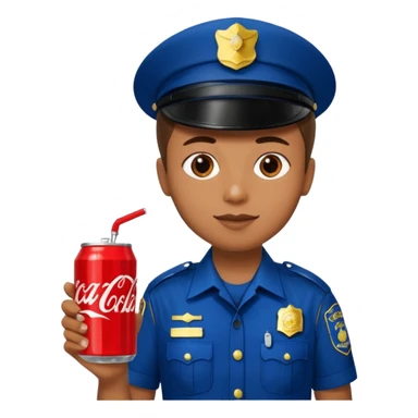 Coca cola police sticker