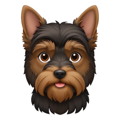 Dark Yorkshire terrier schnauzer sticker