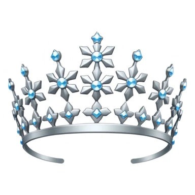 Ornate snowflake tiara sticker