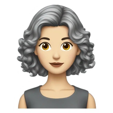 Audrey tautou grey long hair sticker