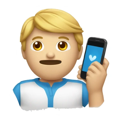 UN CHICO ENVIANDO MENSAJES POR CELULAR sticker