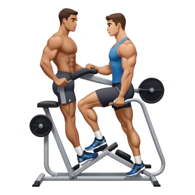 side-view of guy using calf-raise machine sticker