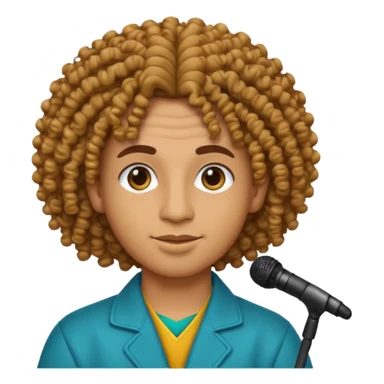 Emoji with Moroccan / Amazingh guy with curly hair, loooking like music artist Central Cee sticker