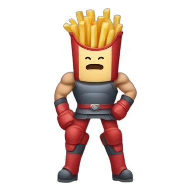 frenchfries-fighter sticker