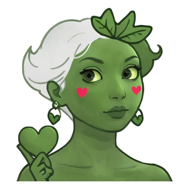 Girl with heart sticker