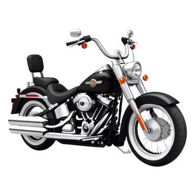 Harley-Davidson Cruiser - Harley-Davidson Softail (Model Year: 2021) (Iconic colour: Black) sticker