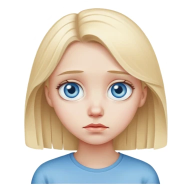 Sad cute blonde girl  sticker